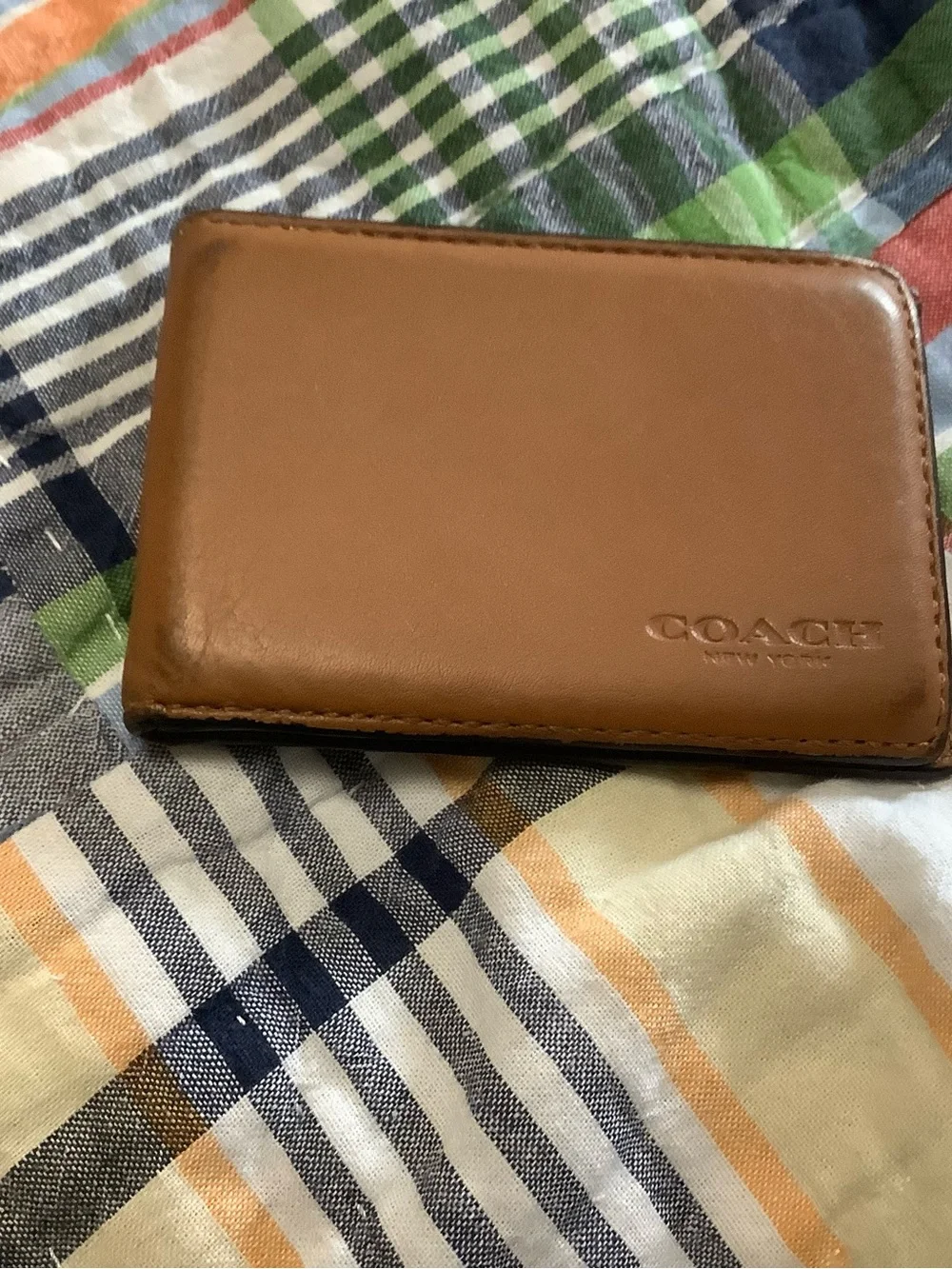 Coach Brown Leather Card & Key Holder